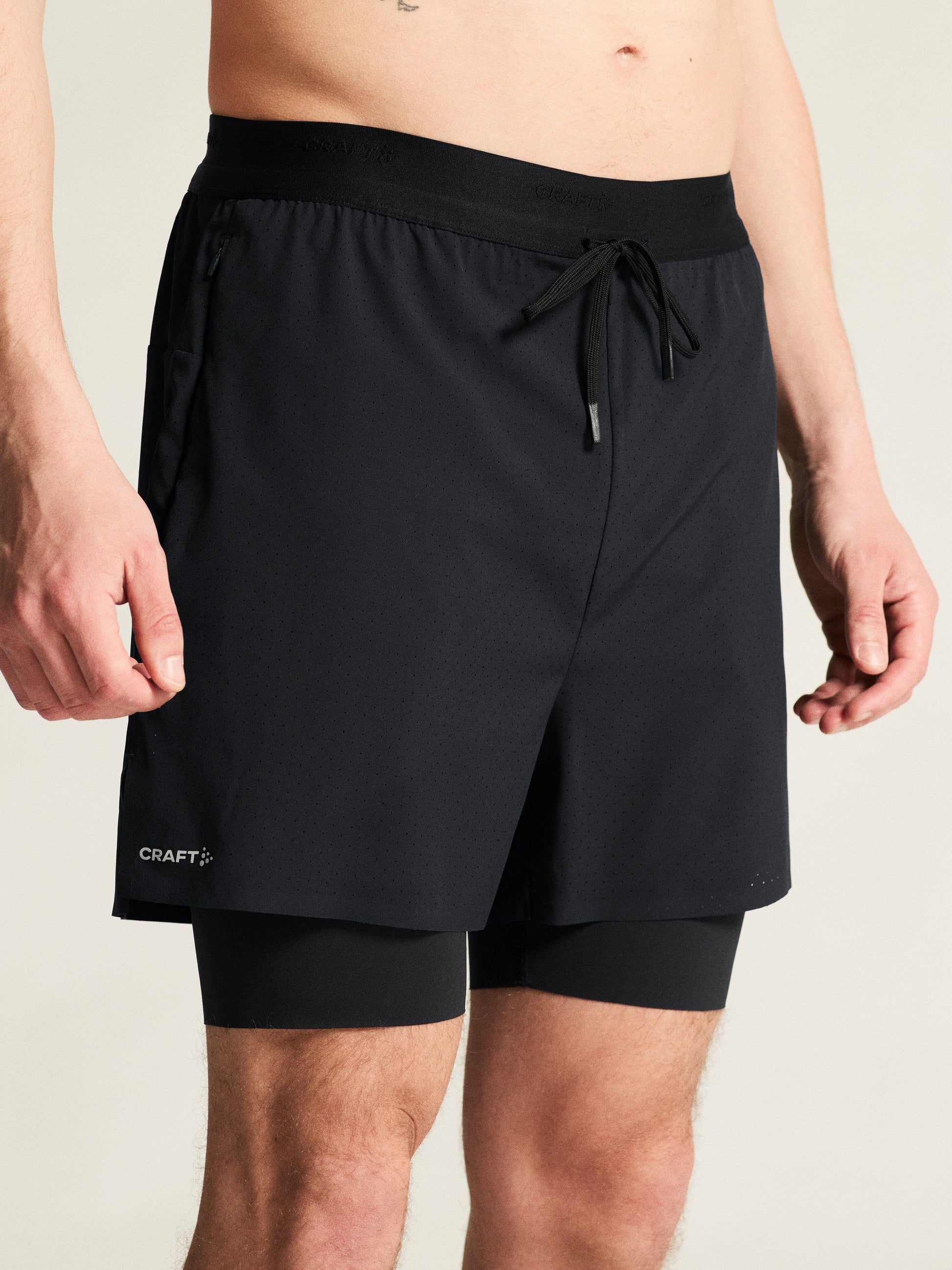 Men's Hypervent 2-In-1 Shorts - Black Men's Tops, T's, and Tanks Craft Sportswear NA