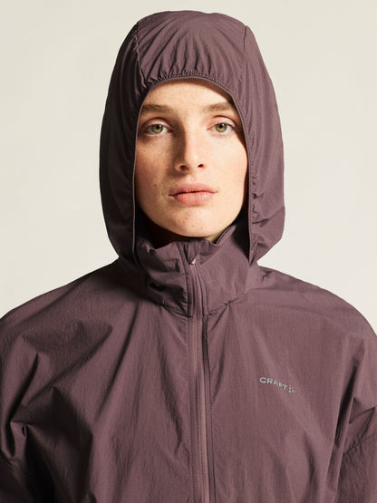 Women's Hypervent Oversized Wind Jacket - Flint Women's Jackets and Vests Craft Sportswear NA
