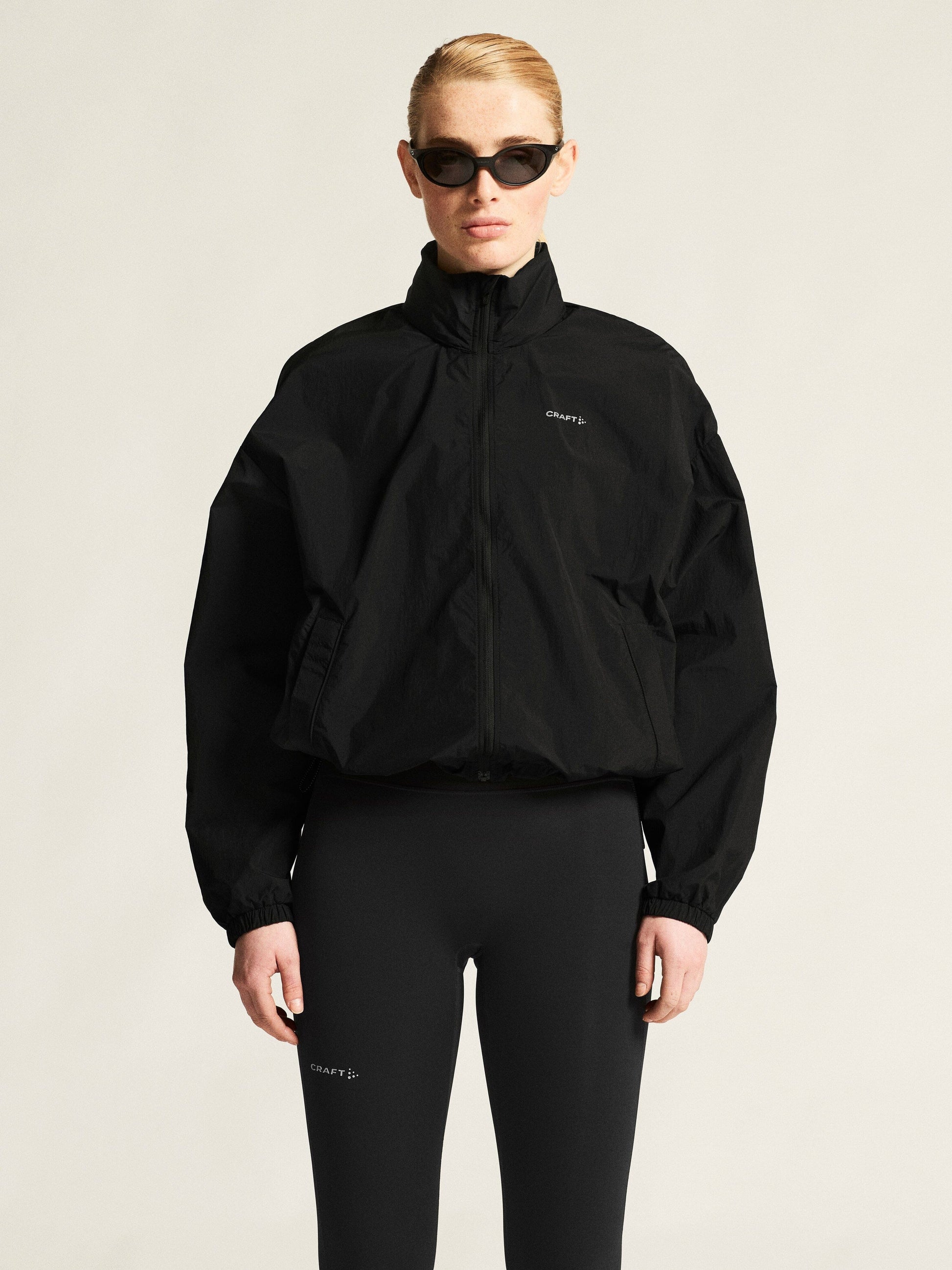 Women's Hypervent Oversized Wind Jacket - Black Women's Jackets and Vests Craft Sportswear NA