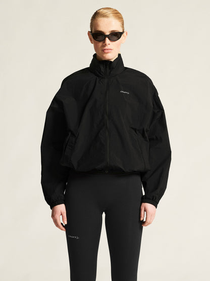 Women's Hypervent Oversized Wind Jacket - Black Women's Jackets and Vests Craft Sportswear NA