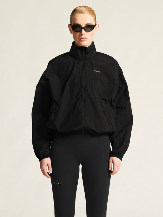 Women's Hypervent Oversized Wind Jacket - Black Women's Jackets and Vests Craft Sportswear NA