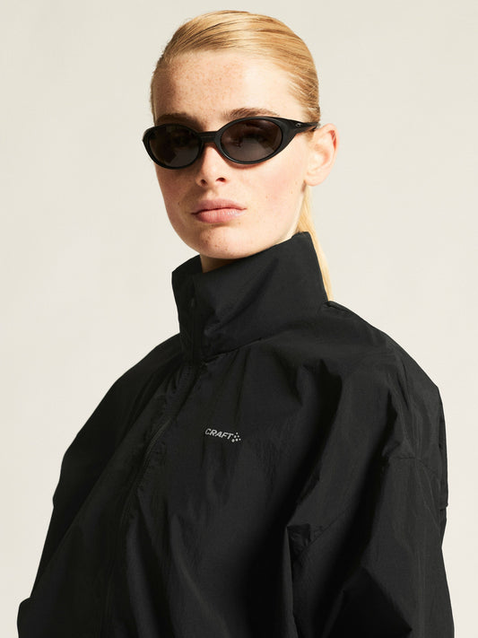 Women's Hypervent Oversized Wind Jacket - Black Women's Jackets and Vests Craft Sportswear NA