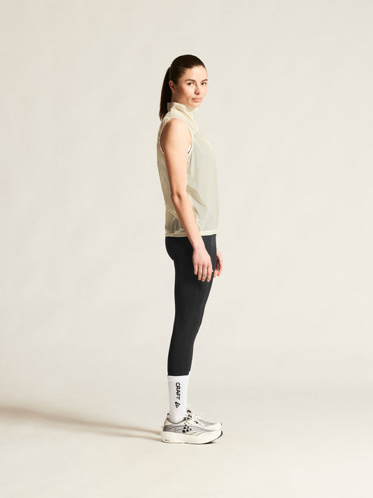 Women's Hypervent Light Running Wind Vest - Tofu Women's Jackets and Vests Craft Sportswear NA