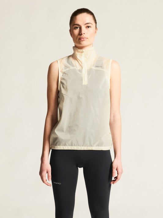Women's Hypervent Light Running Wind Vest - Tofu Women's Jackets and Vests Craft Sportswear NA