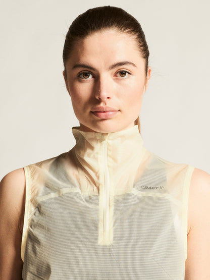 Women's Hypervent Light Running Wind Vest - Tofu Women's Jackets and Vests Craft Sportswear NA