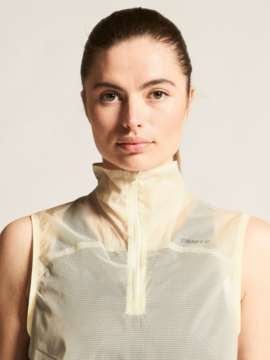 Women's Hypervent Light Running Wind Vest - Tofu Women's Jackets and Vests Craft Sportswear NA