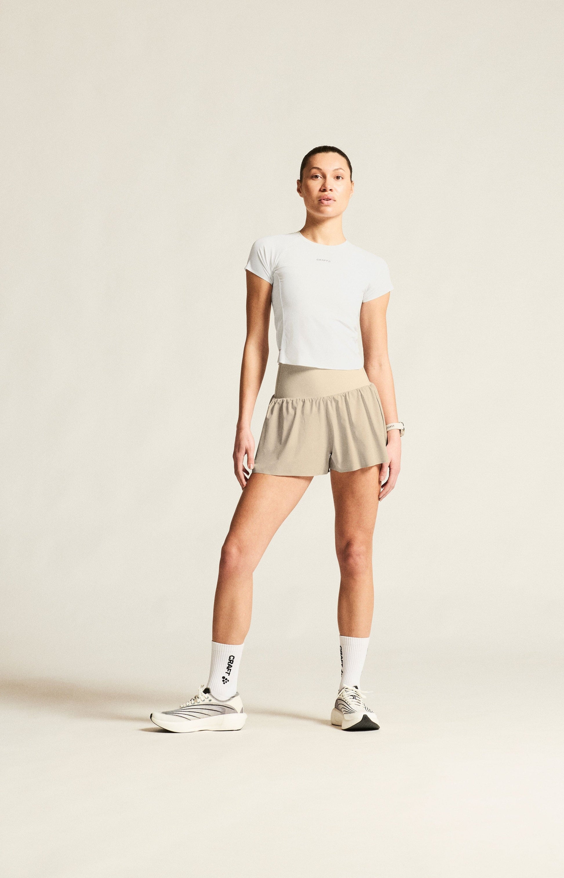 Women's Hypervent Cropped Tee - White Women's Tops, T's, and Tanks Craft Sportswear NA