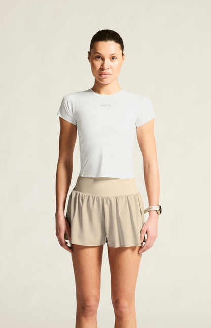 Women's Hypervent Cropped Tee - White Women's Tops, T's, and Tanks Craft Sportswear NA