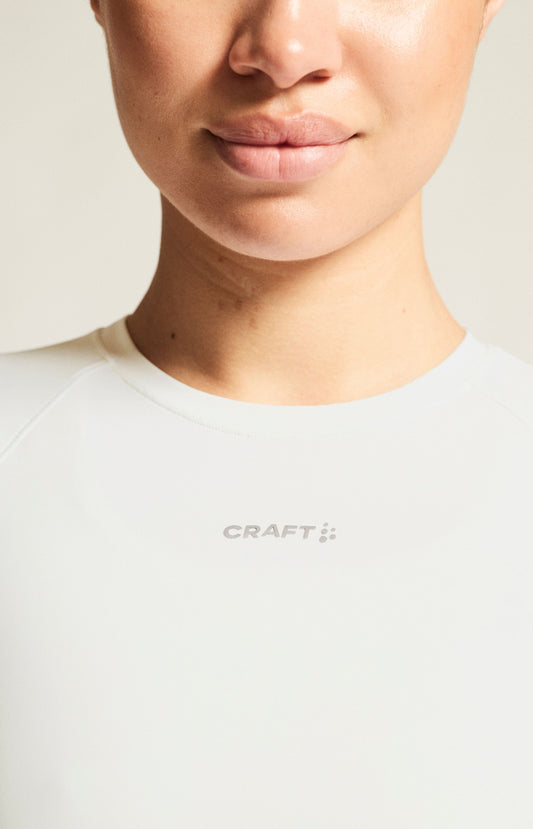 Women's Hypervent Cropped Tee - White Women's Tops, T's, and Tanks Craft Sportswear NA