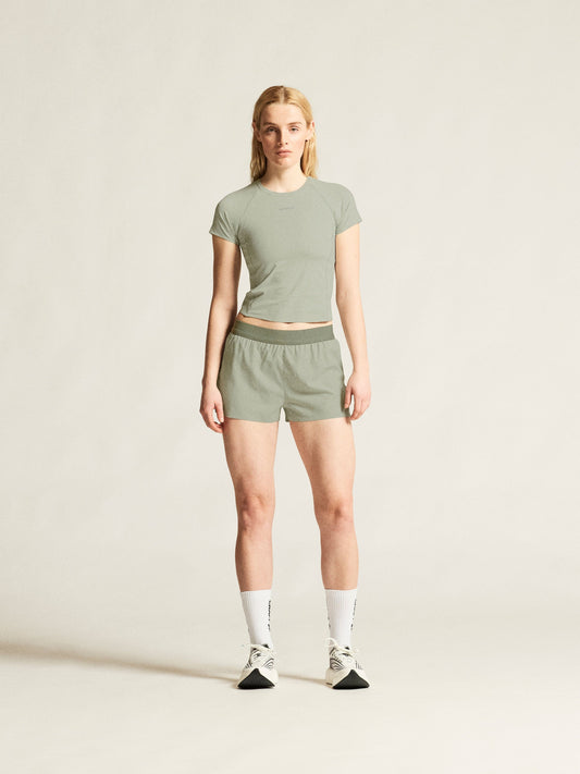 Women's Hypervent Cropped Tee - Pigeon Women's Tops, T's, and Tanks Craft Sportswear NA