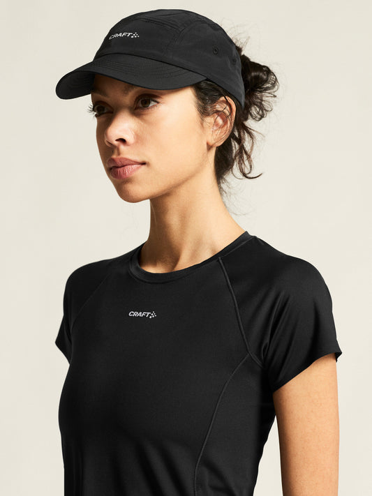 Women's Hypervent Cropped Tee - Black Women's Tops, T's, and Tanks Craft Sportswear NA