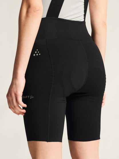Women's Endur Bib Cycling Shorts C2 - Black Women's Shorts, Skirts, and Dresses Craft Sportswear NA