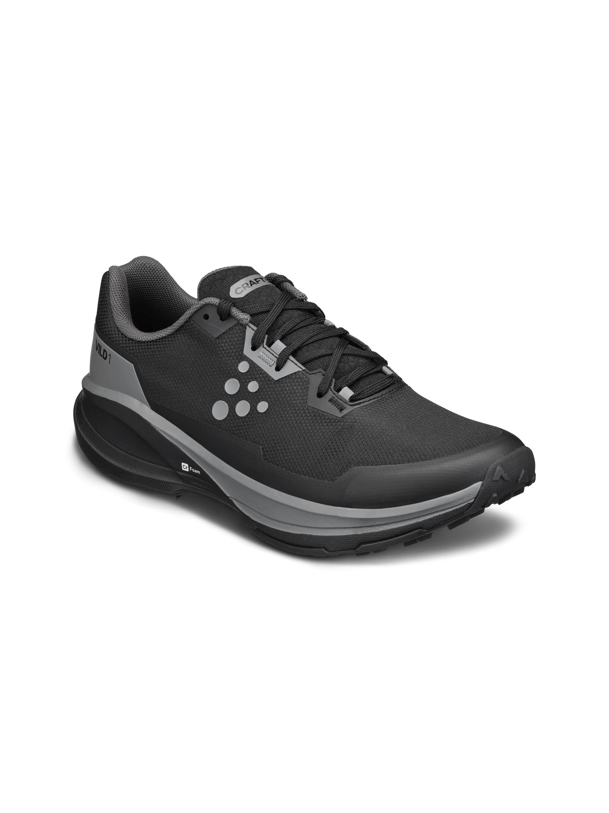 Men's Vild 1 Running Shoe - Black/Grey Footwear Craft Sportswear NA