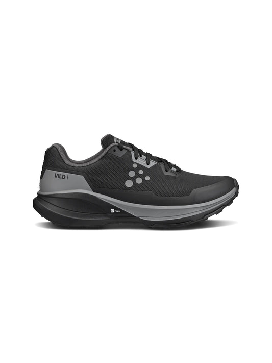 Men's Vild 1 Running Shoe - Black/Grey Footwear Craft Sportswear NA