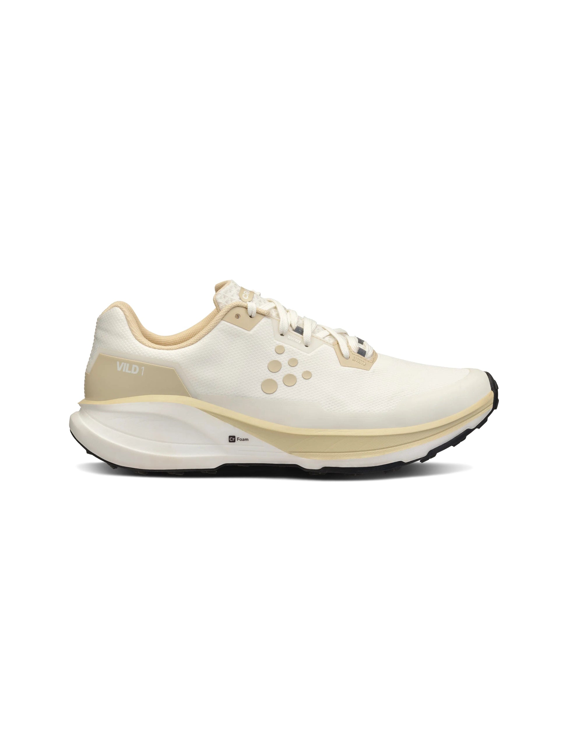 Women's Vild 1 Running Shoe - Ash White/Contrast Beige Craft Sportswear NA