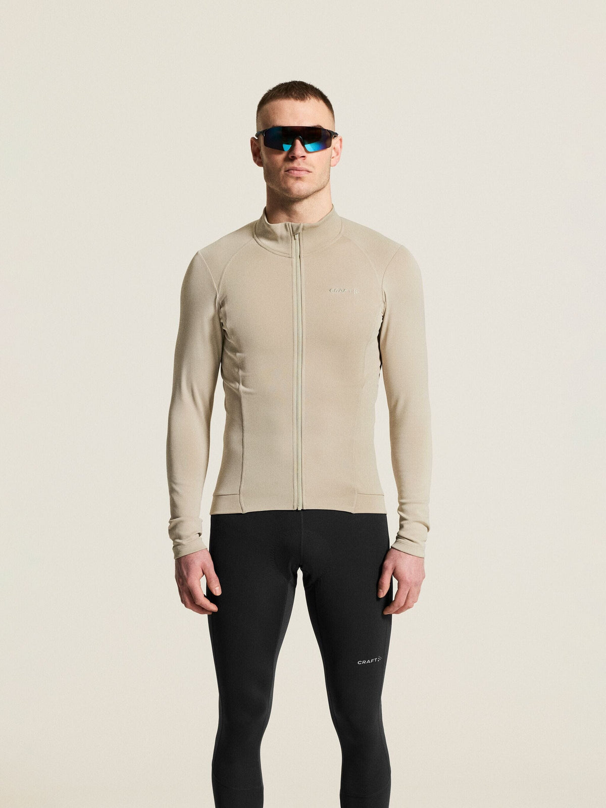 Men's SubZ Cycling LS Jersey 2 - Plaster Men's Tops, T's, and Tanks Craft Sportswear NA