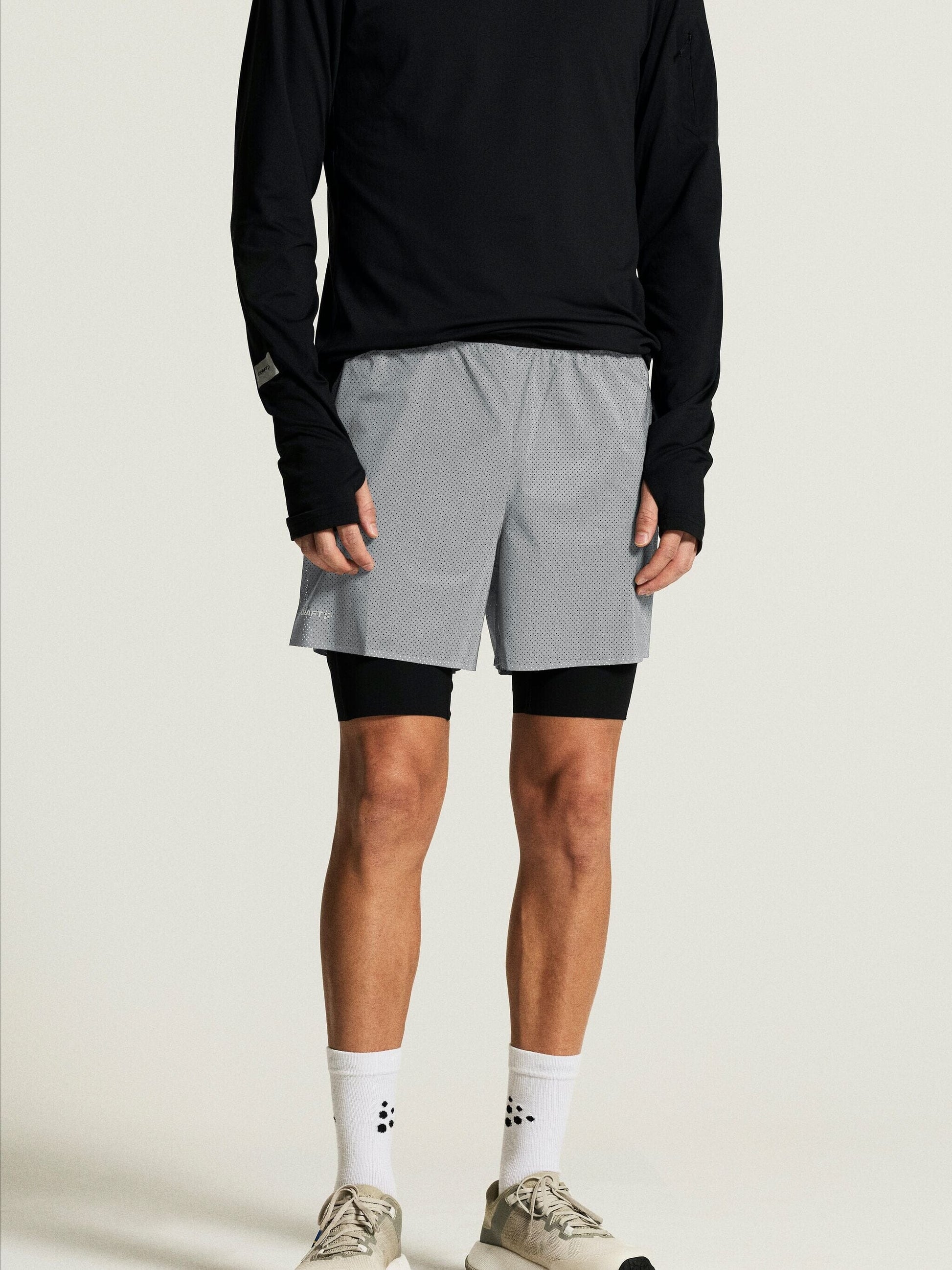 Men's Reflective Shorts - Silver Craft Sportswear NA