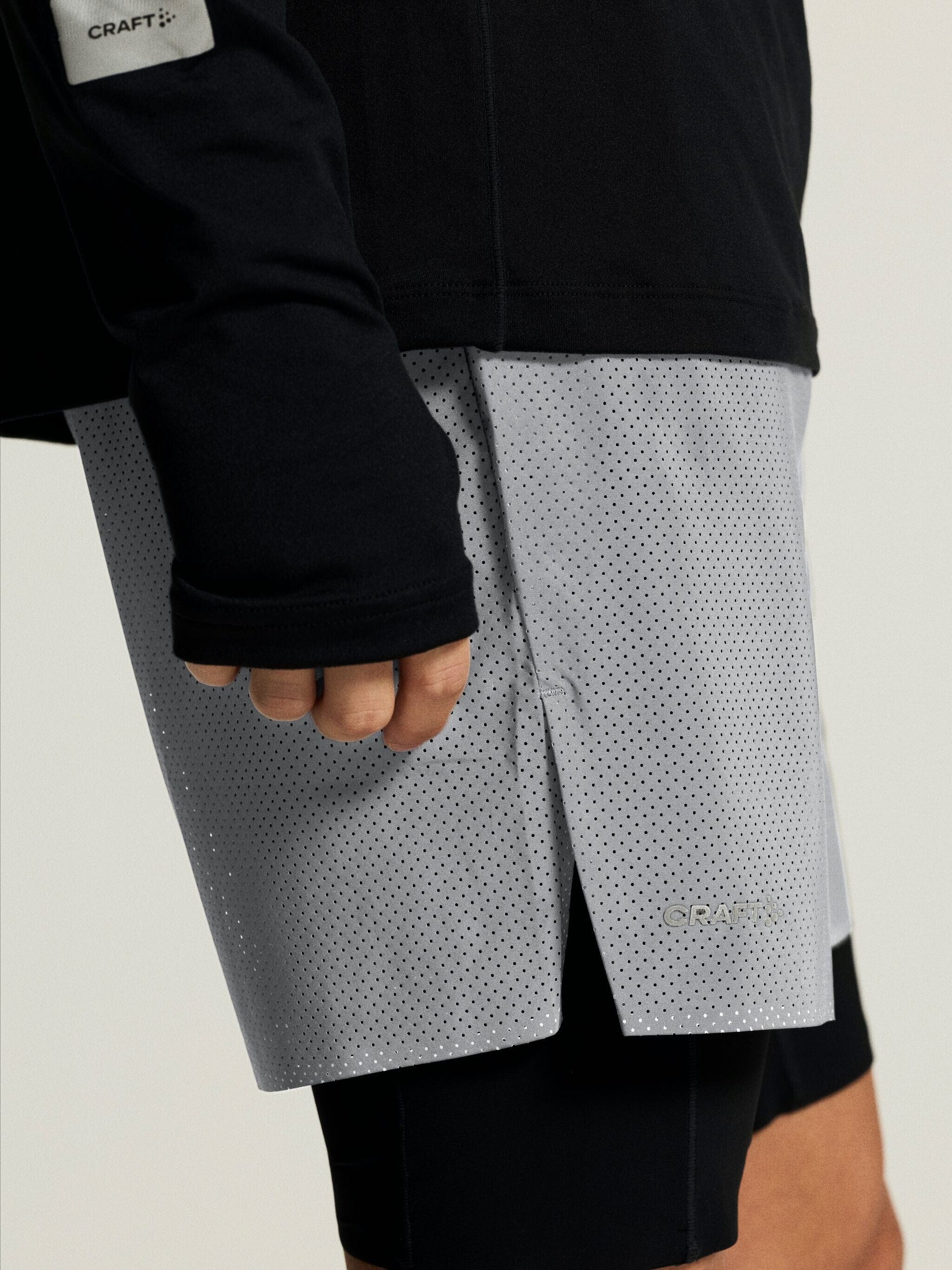 Men's Reflective Shorts - Silver Craft Sportswear NA