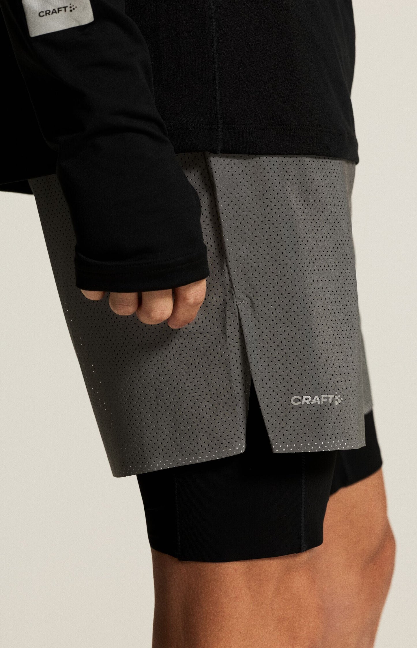 Men's Reflective Shorts - Silver Craft Sportswear NA