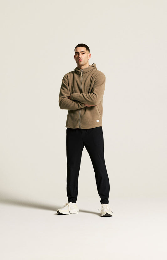 Men's Join Pile Fleece FZ Hood - Taupe Men's Midlayers and Hoodies Craft Sportswear NA