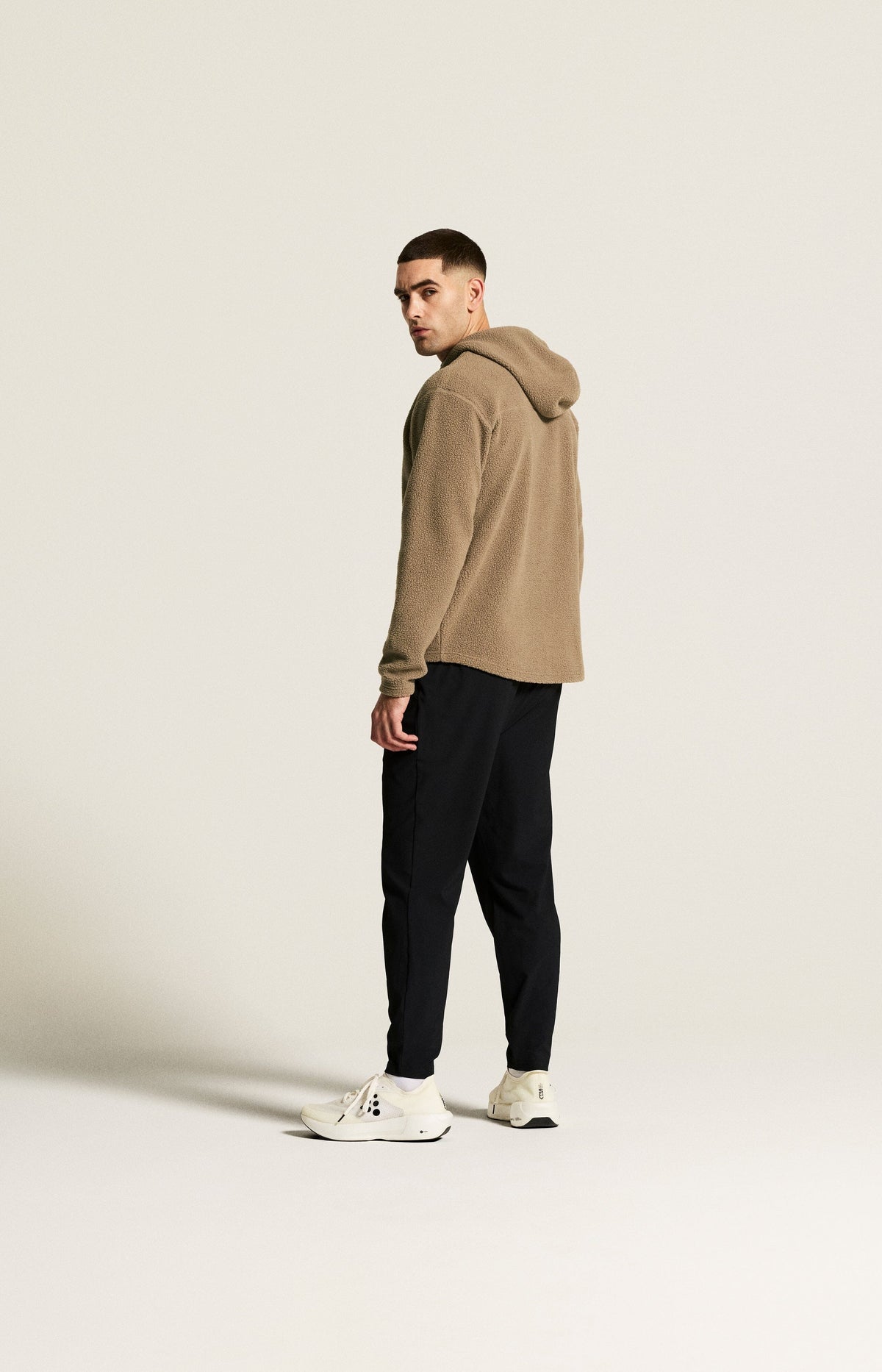 Men's Join Pile Fleece FZ Hood - Taupe Men's Midlayers and Hoodies Craft Sportswear NA