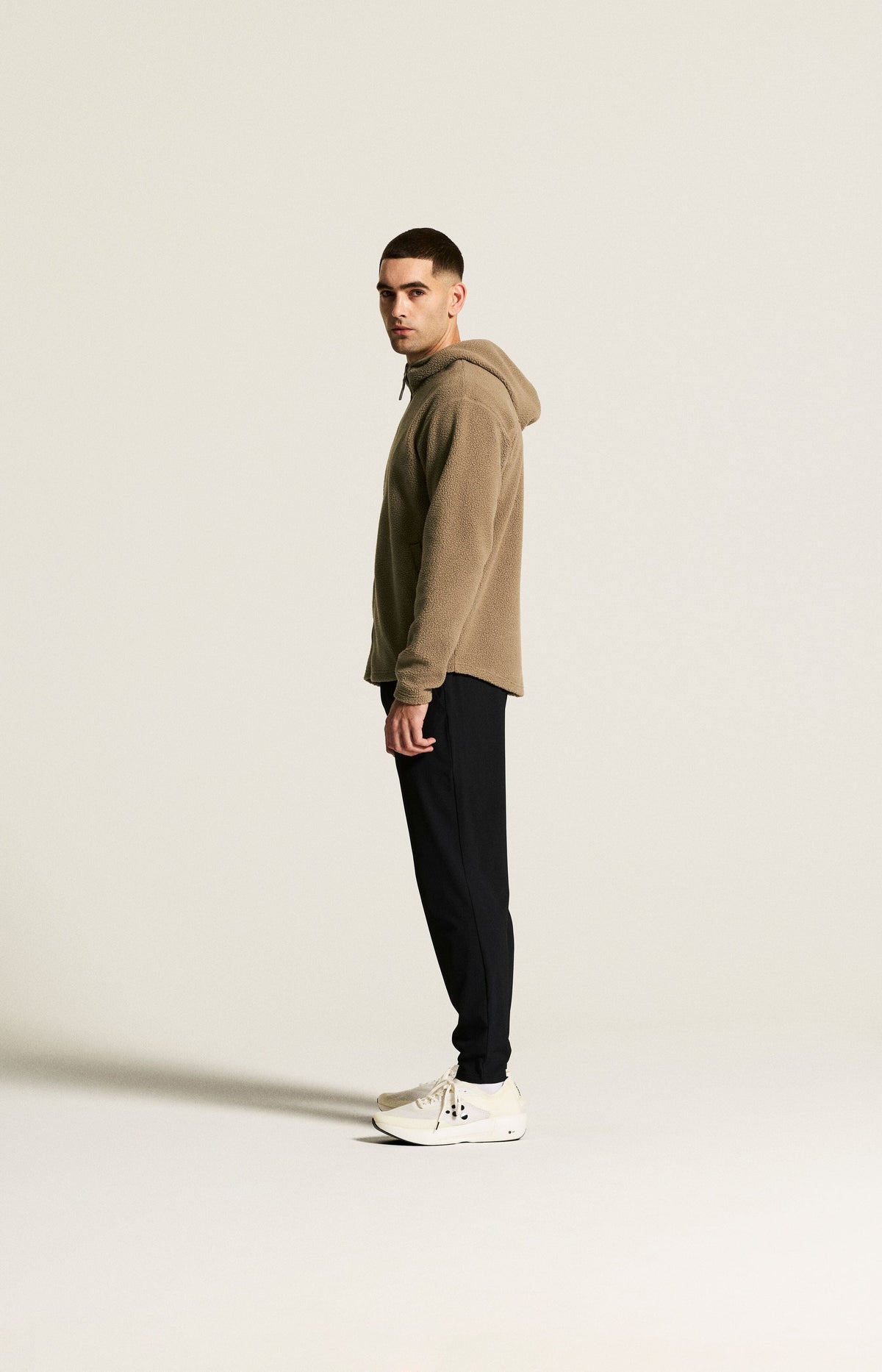 Men's Join Pile Fleece FZ Hood - Taupe Men's Midlayers and Hoodies Craft Sportswear NA