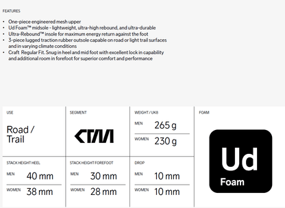 Men's CTM Ultra 3 Running Shoe Craft Sportswear NA