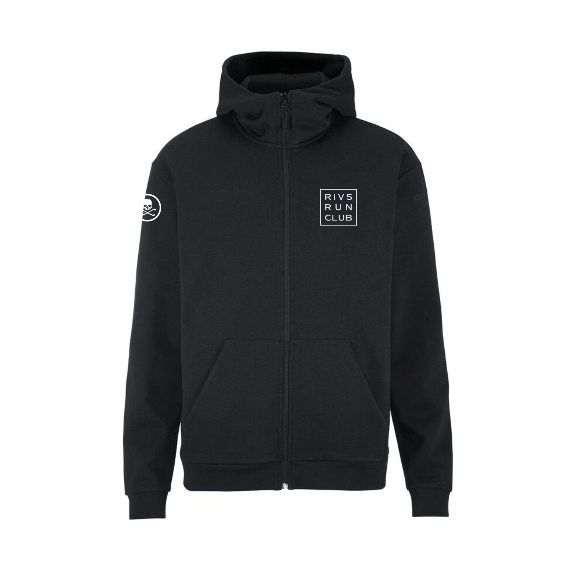 Men's Rivs Run Club Community 2.0 FZ Hoodie - Black/Rivs1 Craft Sportswear NA