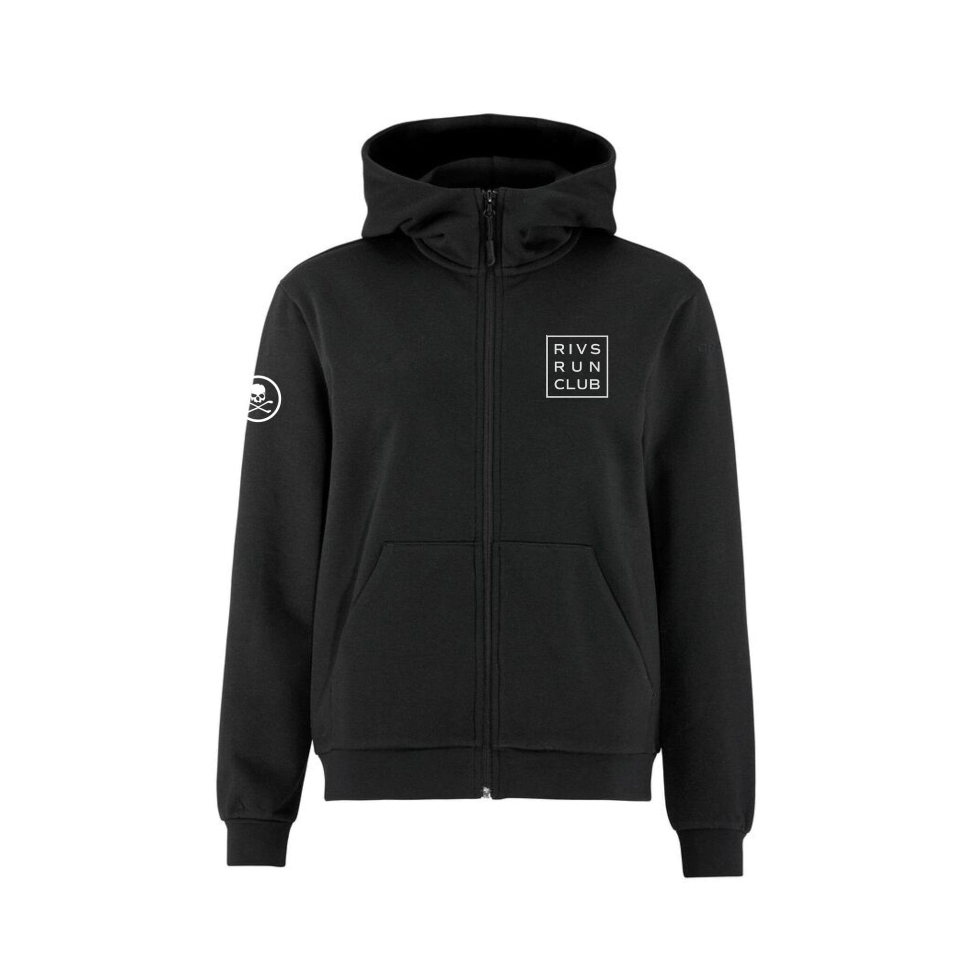 Women's Rivs Run Club Community 2.0 FZ Hoodie - Black/Rivs1 Craft Sportswear NA