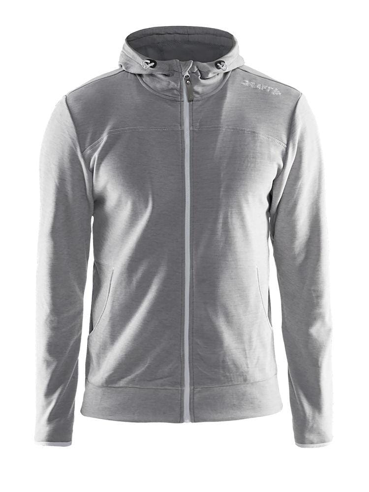 MEN'S LEISURE FULL ZIP HOODIE - GREY Craft Sportswear NA
