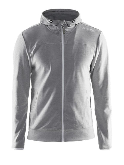 MEN'S LEISURE FULL ZIP HOODIE - GREY Craft Sportswear NA