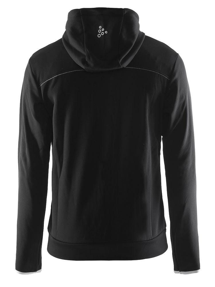 MEN'S LEISURE FULL ZIP HOODIE - BLACK/PLATINUM Craft Sportswear NA