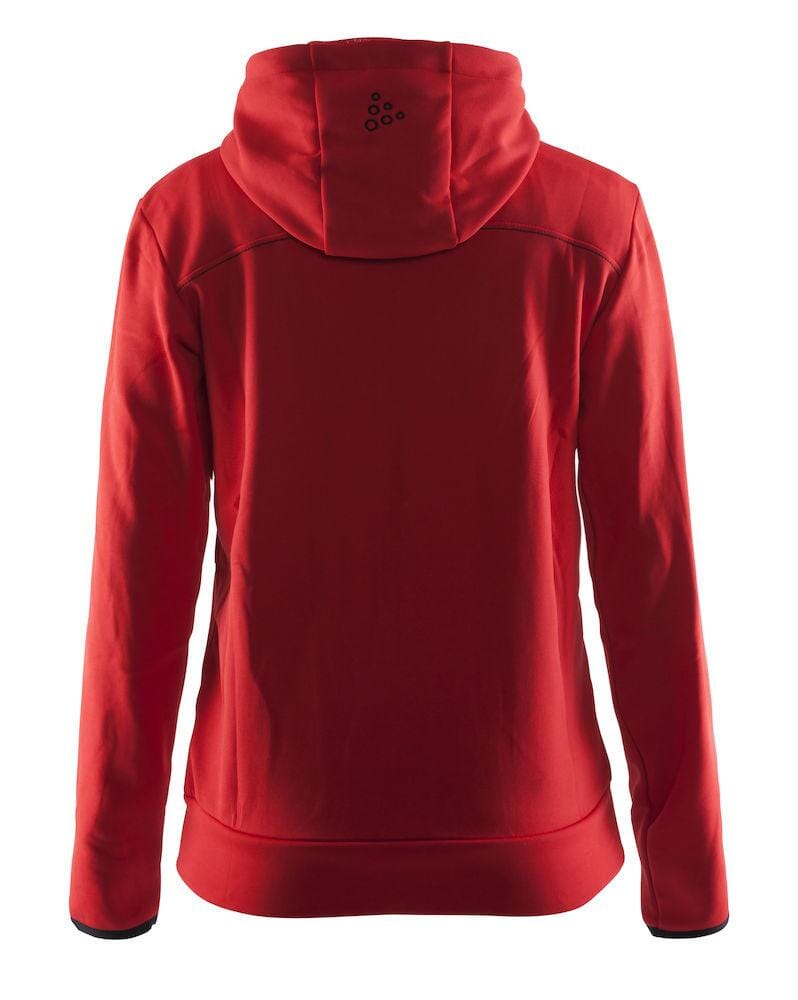 Women's Leisure Full Zip Hood - BRIGHT RED/BLACK Craft Sportswear NA