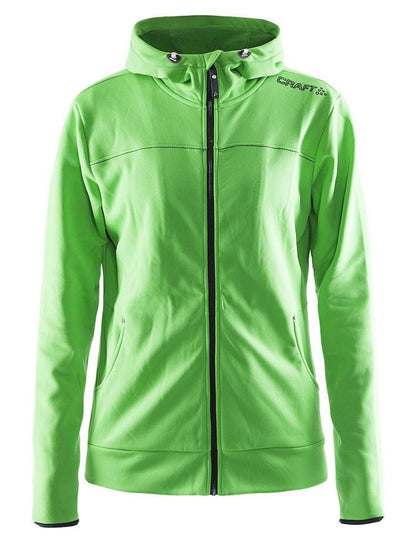 Women's Leisure Full Zip Hood - CRAFT GREEN Craft Sportswear NA