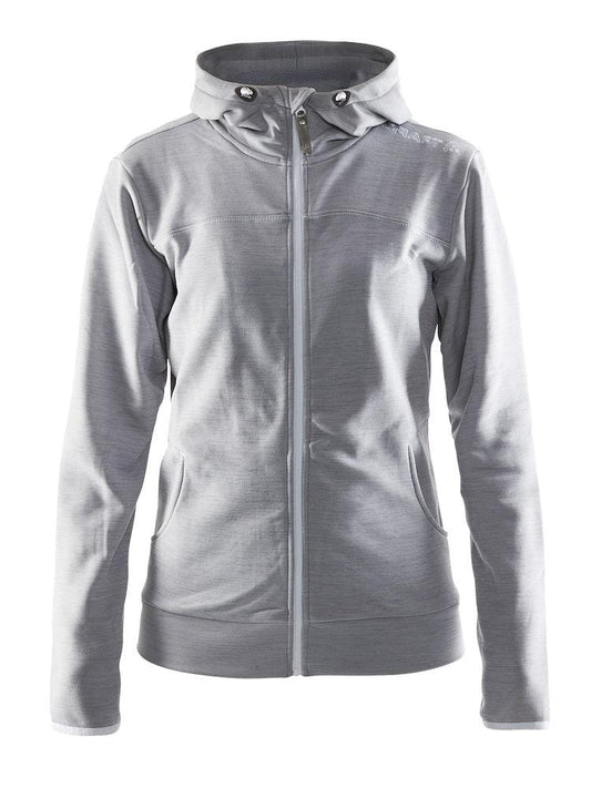 Women's Leisure Full Zip Hood - GREY Craft Sportswear NA