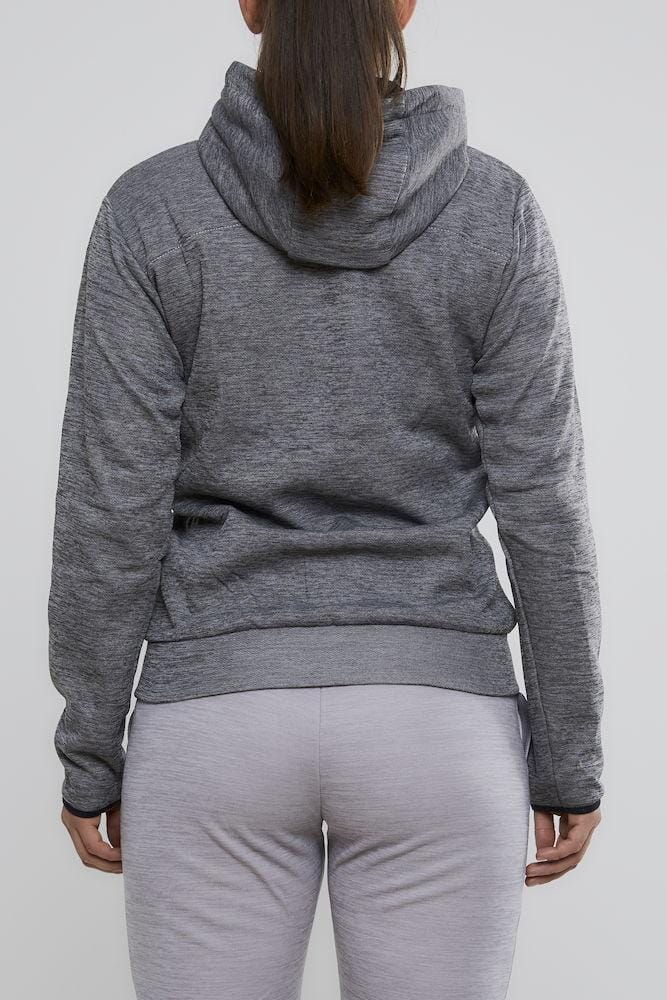 Women's Leisure Full Zip Hood - DARK GREY MELANGE Craft Sportswear NA