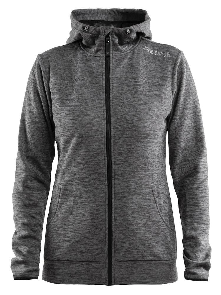 Women's Leisure Full Zip Hood - DARK GREY MELANGE Craft Sportswear NA