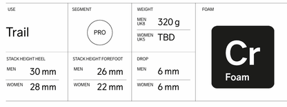 MENS PURE TRAIL RUNNING SHOE - Black/White Craft Sportswear NA