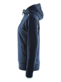 Craft Women's Leisure Full Zip Hooded Jacket - Stretchy Athletic Training Jacket With Kangaroo Pockets